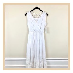 NY Collection | White Dress w/ Cream Accents | S